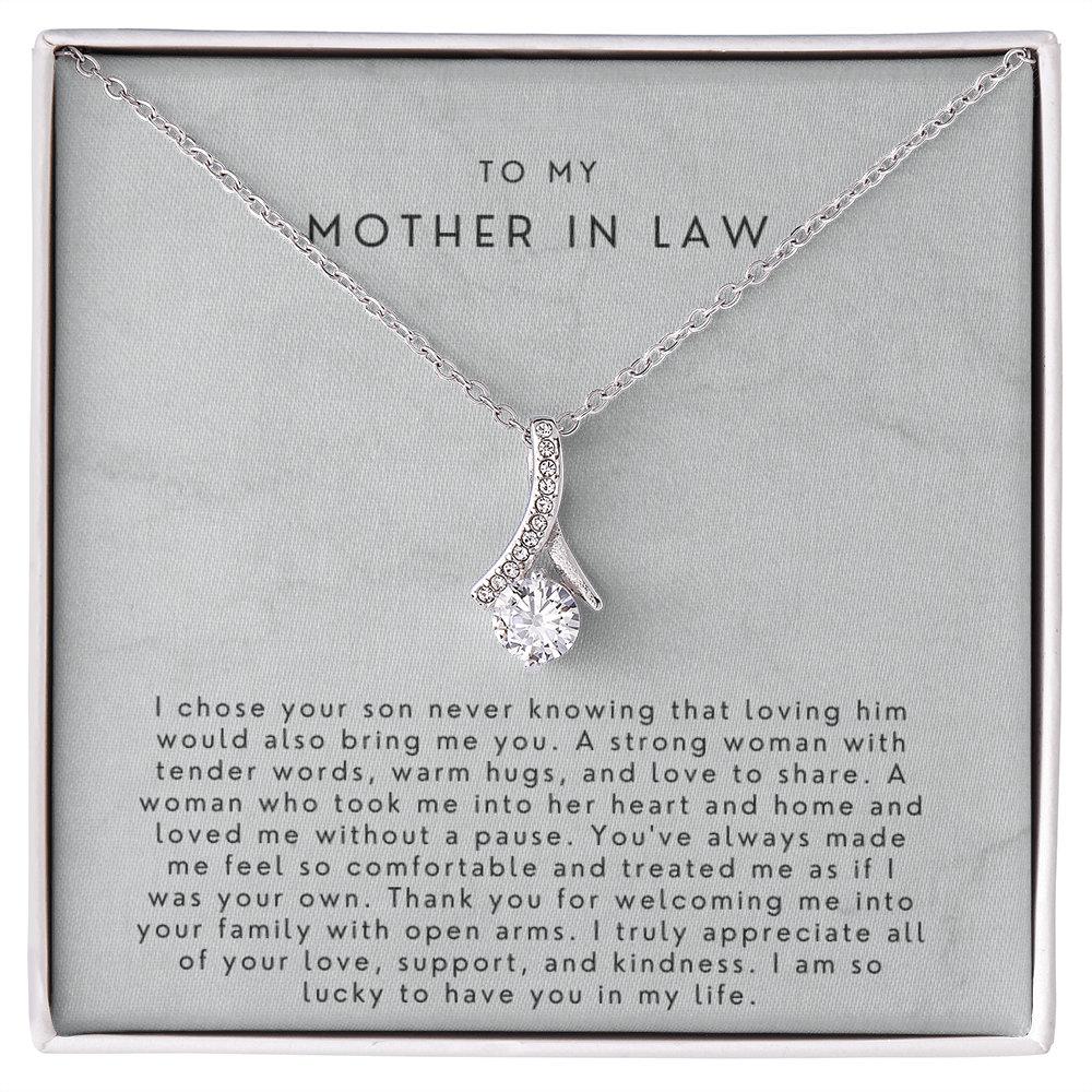 Mother In Law Gift (I Chose Your Son) Alluring Beauty Necklace Gift Set