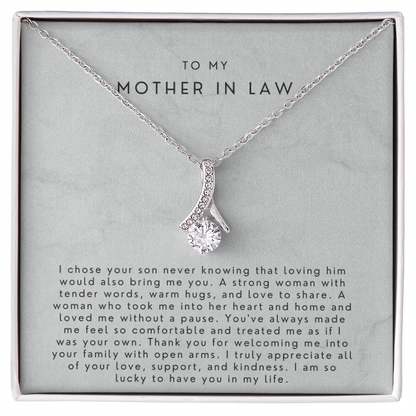 Mother In Law Gift (I Chose Your Son) Alluring Beauty Necklace Gift Set