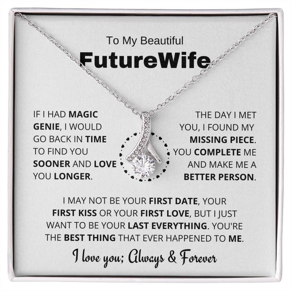 Future Wife Gift- My Last Everything- Love Knot Necklace - Charming Family Gift