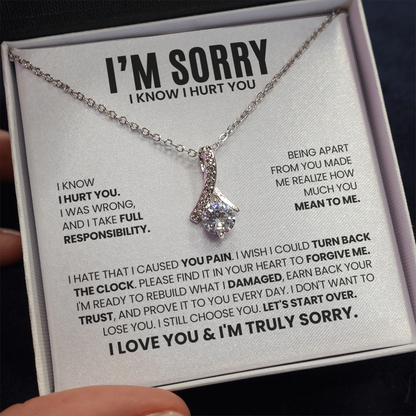 I'm Sorry I Hurt You Necklace – Let's Start Over – Heartfelt Apology Gift Set