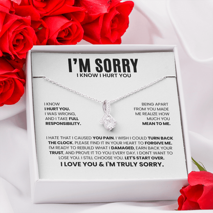 I'm Sorry I Hurt You Necklace – Let's Start Over – Heartfelt Apology Gift Set