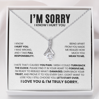 I'm Sorry I Hurt You Necklace – Let's Start Over – Heartfelt Apology Gift Set