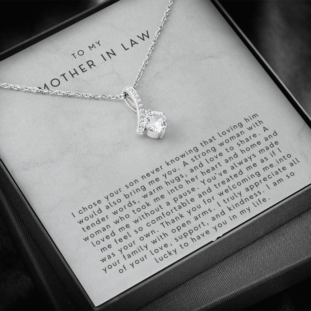 Mother In Law Gift (I Chose Your Son) Alluring Beauty Necklace Gift Set