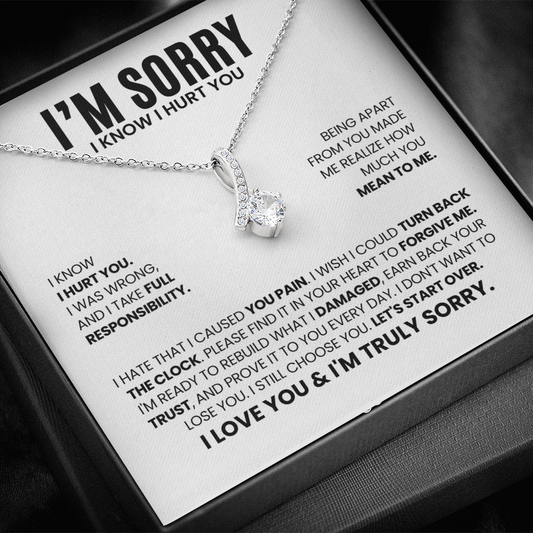 I'm Sorry I Hurt You Necklace – Let's Start Over – Heartfelt Apology Gift Set