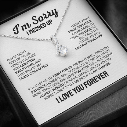 Apology Gift For Her - Alluring Beauty Necklace - I'm Not Giving Up On Us