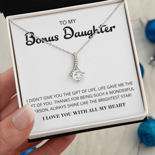 To My Bonus Daughter | Shine Like The Brightest Star | Necklace