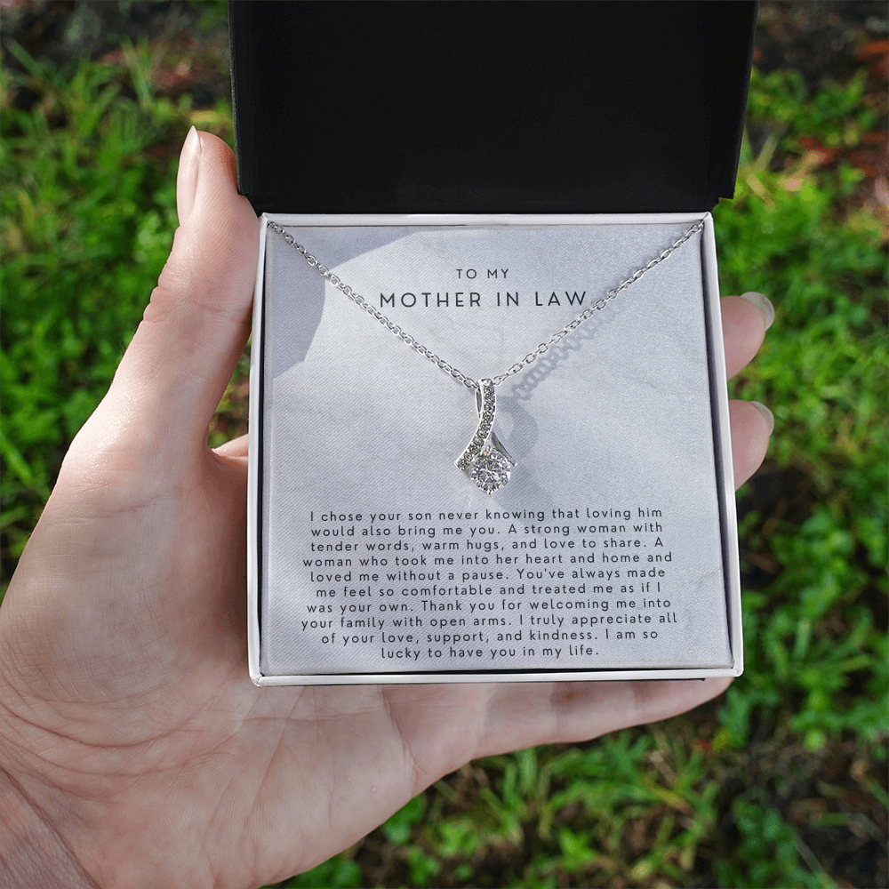 Mother In Law Gift (I Chose Your Son) Alluring Beauty Necklace Gift Set