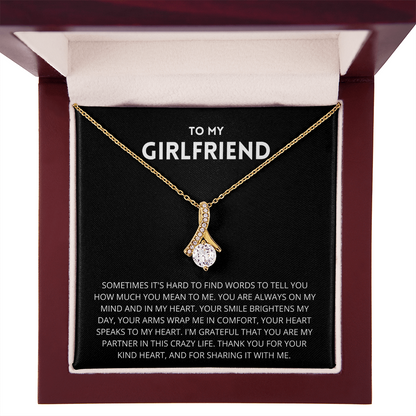 To My Girlfriend Necklace, Girlfriend Gift