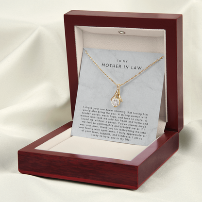 Mother In Law Gift (I Chose Your Son) Alluring Beauty Necklace Gift Set