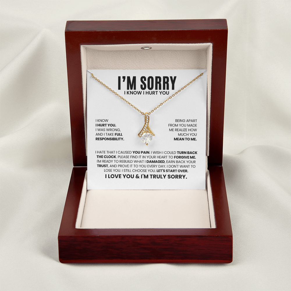 I'm Sorry I Hurt You Necklace – Let's Start Over – Heartfelt Apology Gift Set