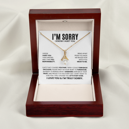 I'm Sorry I Hurt You Necklace – Let's Start Over – Heartfelt Apology Gift Set
