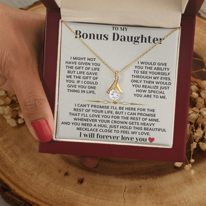 To My Bonus Daughter - Alluring Beauty Necklace Gift Set