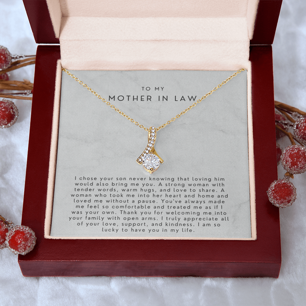 Mother In Law Gift (I Chose Your Son) Alluring Beauty Necklace Gift Set