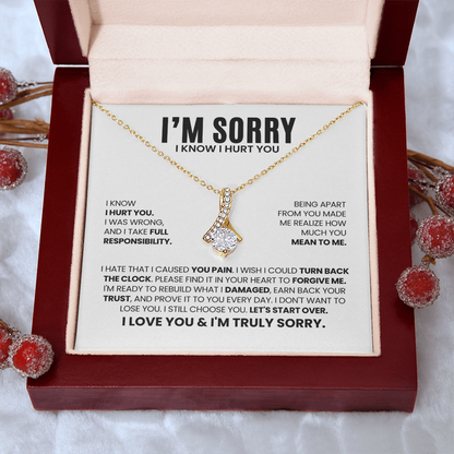 I'm Sorry I Hurt You Necklace – Let's Start Over – Heartfelt Apology Gift Set