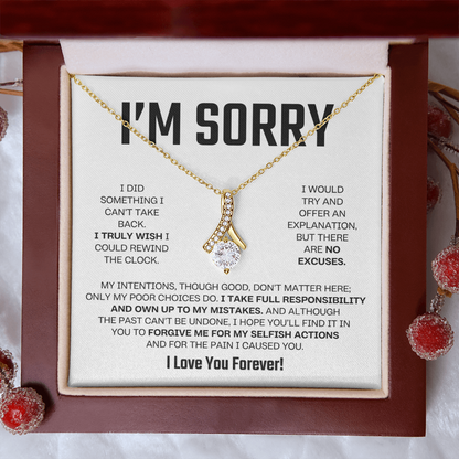 Apology Gift For Her - Alluring Beauty Necklace - I Take Full Responsibility