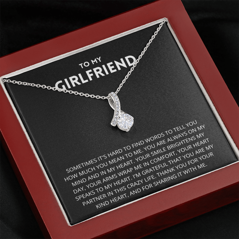 To My Girlfriend Necklace, Girlfriend Gift