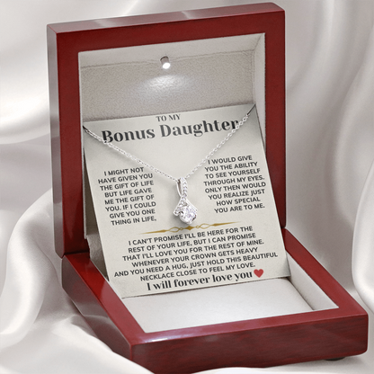 To My Bonus Daughter - Alluring Beauty Necklace Gift Set
