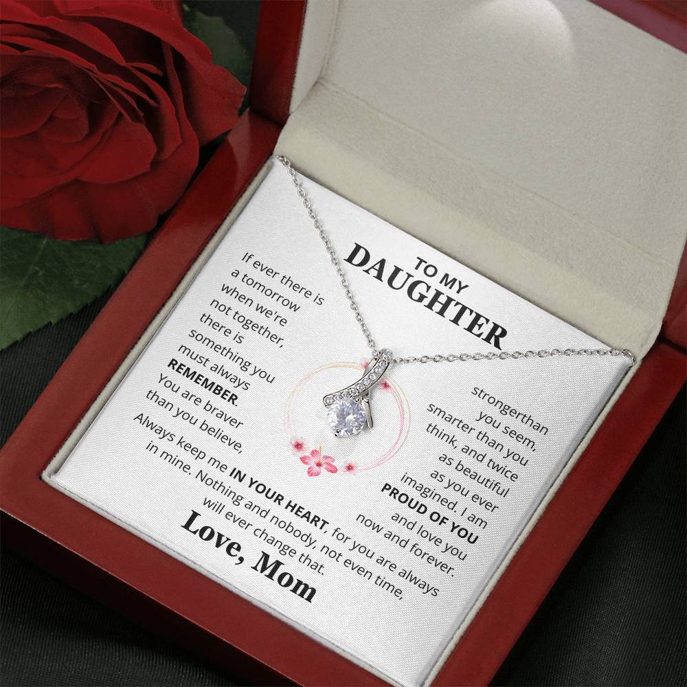 Daughter -Proud of You - Love Mom - Embrace Necklace