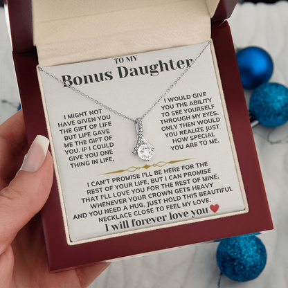 To My Bonus Daughter - Alluring Beauty Necklace Gift Set