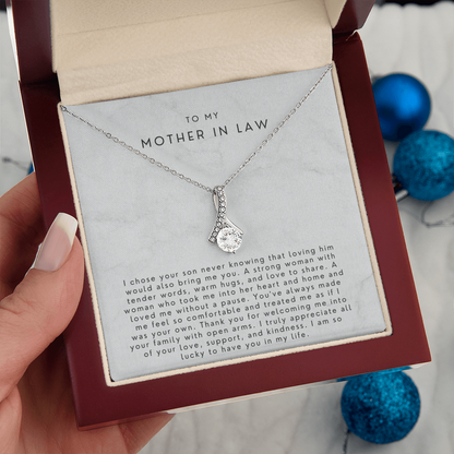Mother In Law Gift (I Chose Your Son) Alluring Beauty Necklace Gift Set