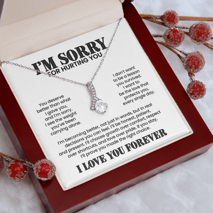 I'm Sorry for Hurting You Necklace – I'll Be Better for You – Heartfelt Apology Gift Set