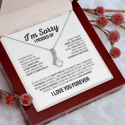 Apology Gift For Her - Alluring Beauty Necklace - I'm Not Giving Up On Us