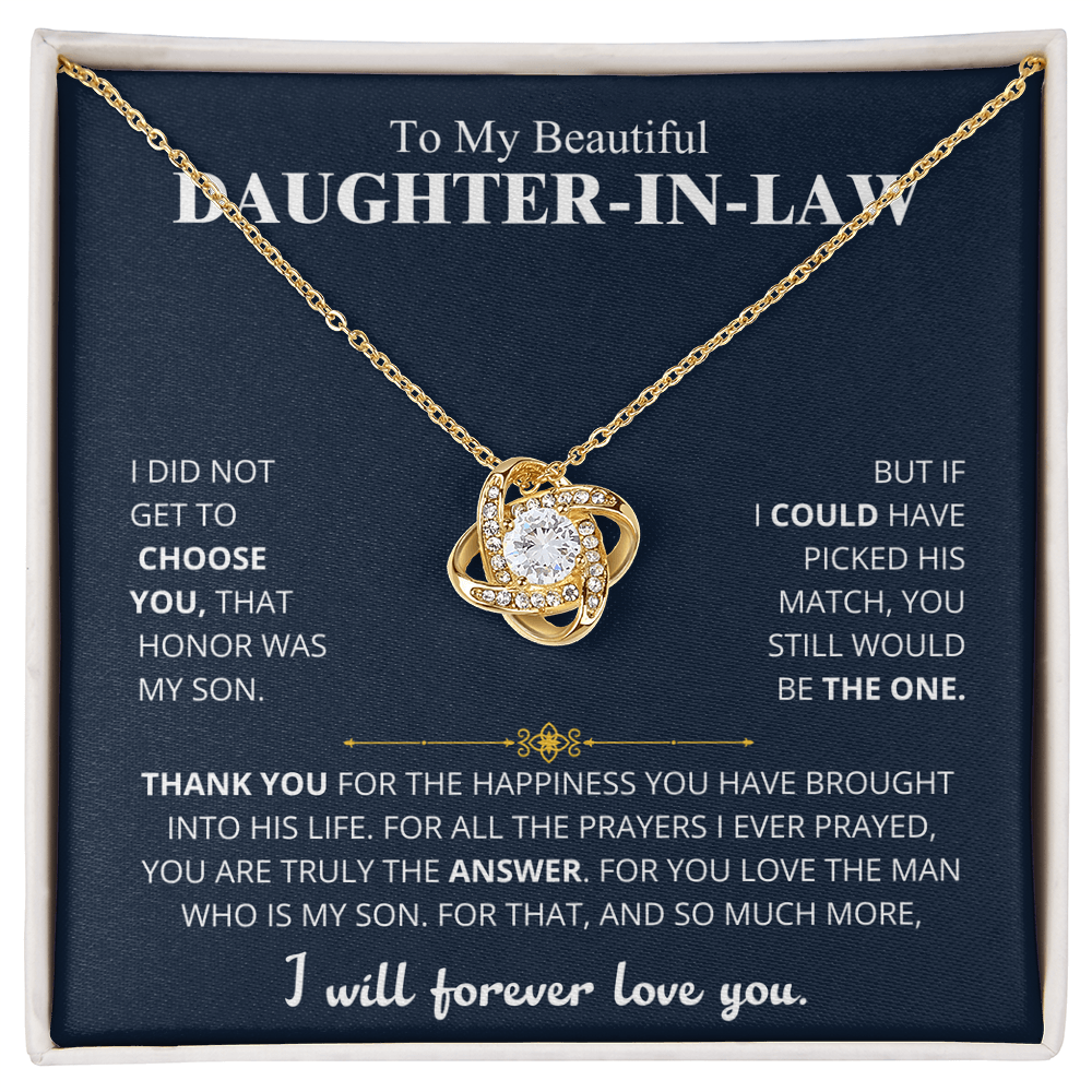 Gift for Daughter-in-law - Love Knot Necklace Gift Set - CFG232