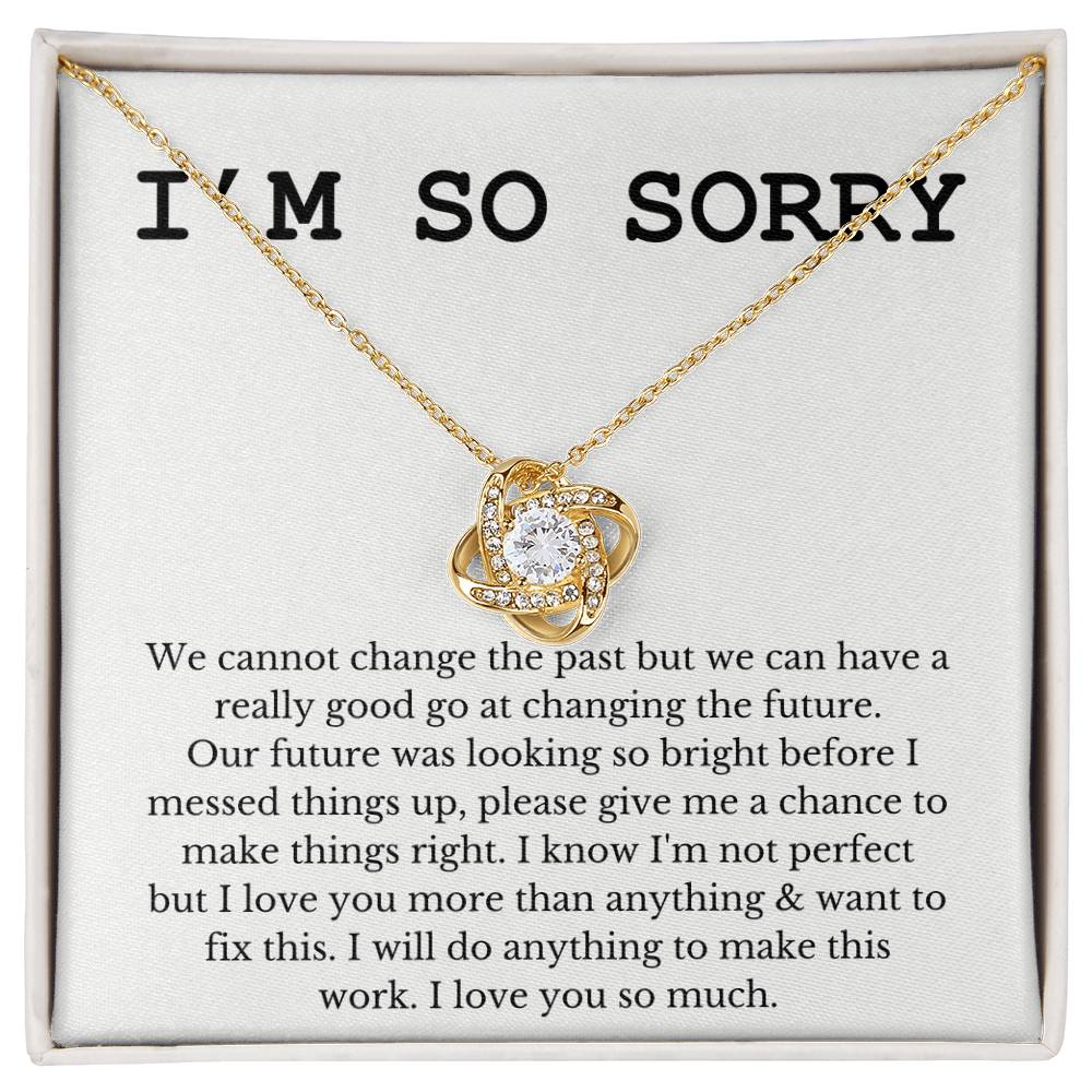 I'm So Sorry - Love Knot Necklace Gift Set