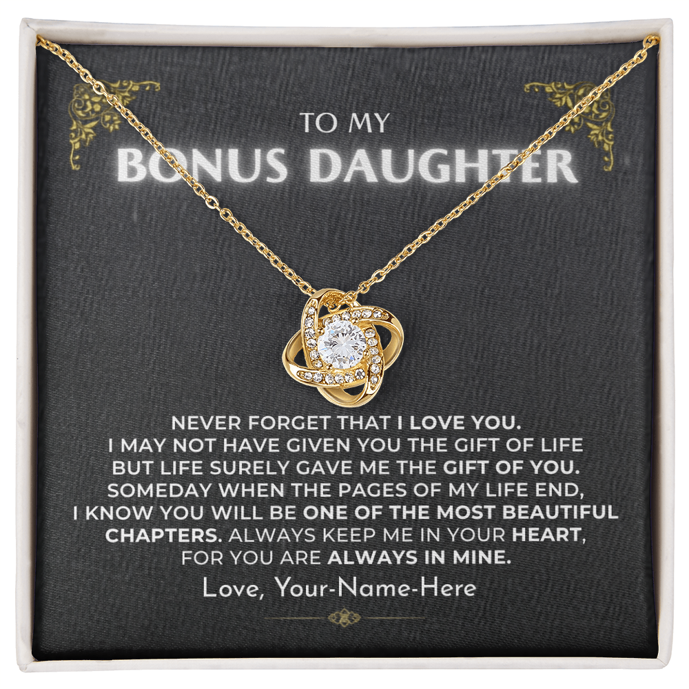 To My Bonus Daughter - Love Knot Gift Set