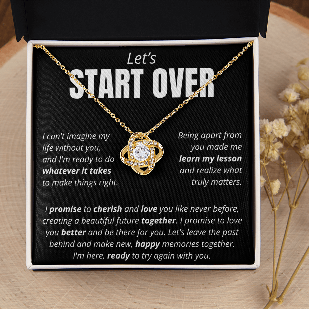 Let's Start Over, Whatever It Takes - Love Knot Necklace