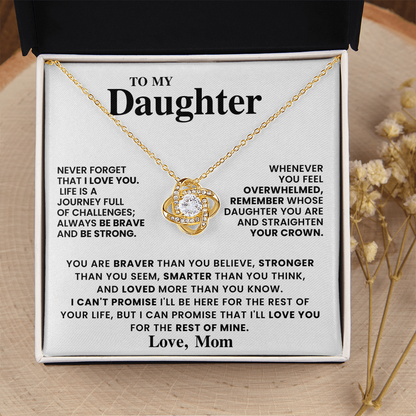 To My Daughter - From Mom - Love Knot Necklace Gift Set - CFG557