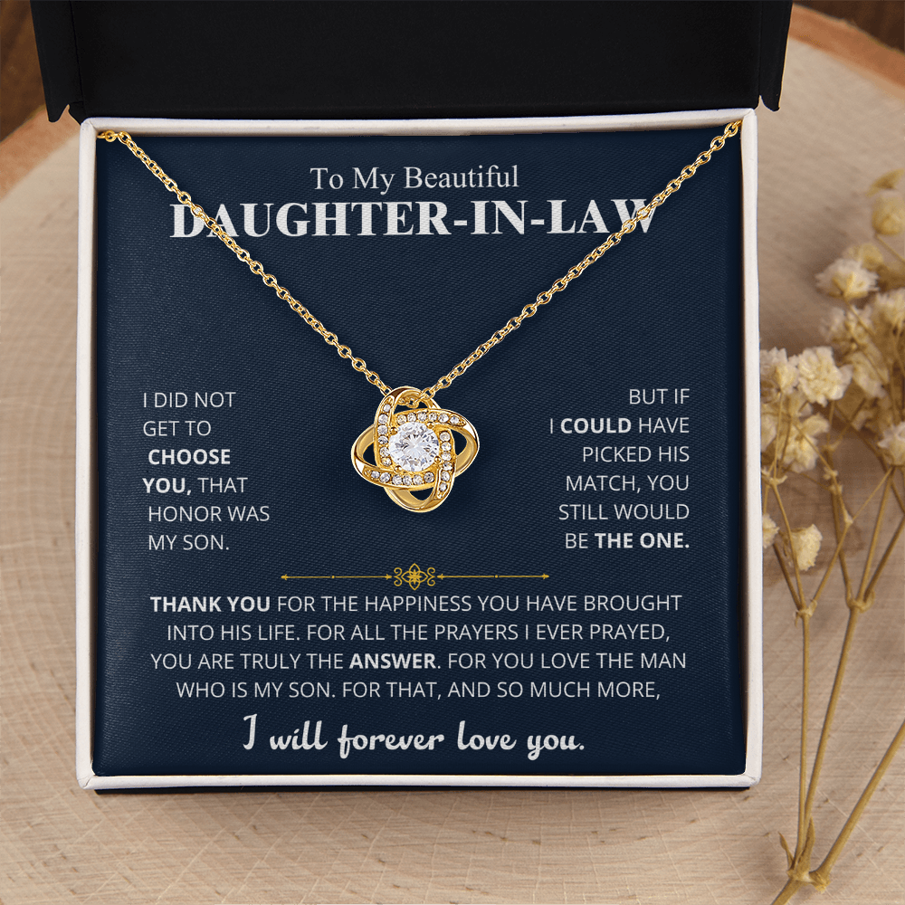 Gift for Daughter-in-law - Love Knot Necklace Gift Set - CFG232