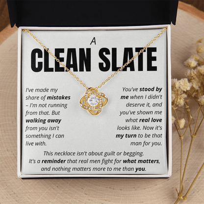 “A Clean Slate” Love Knot Necklace – Apology & Reconciliation Gift for Her