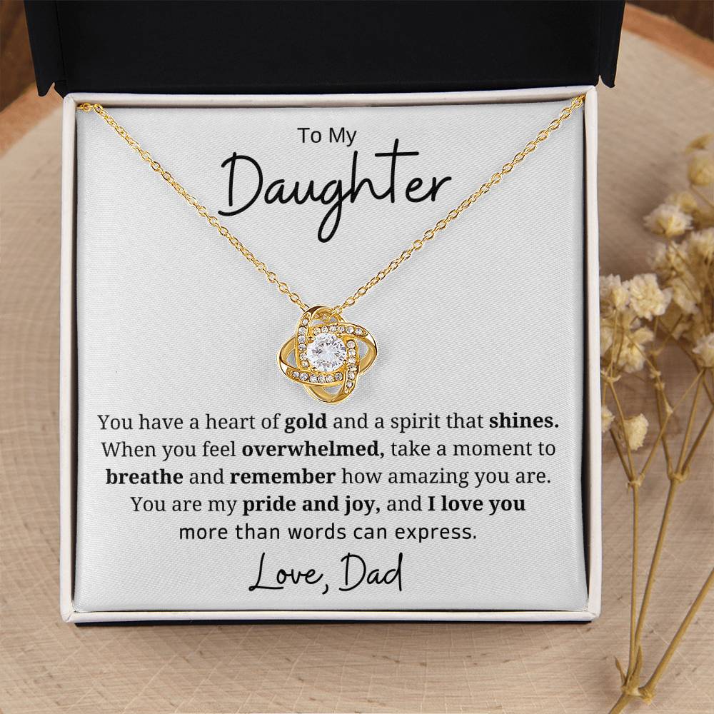 Vesta Knot Necklace | Daughter Heart Of Gold