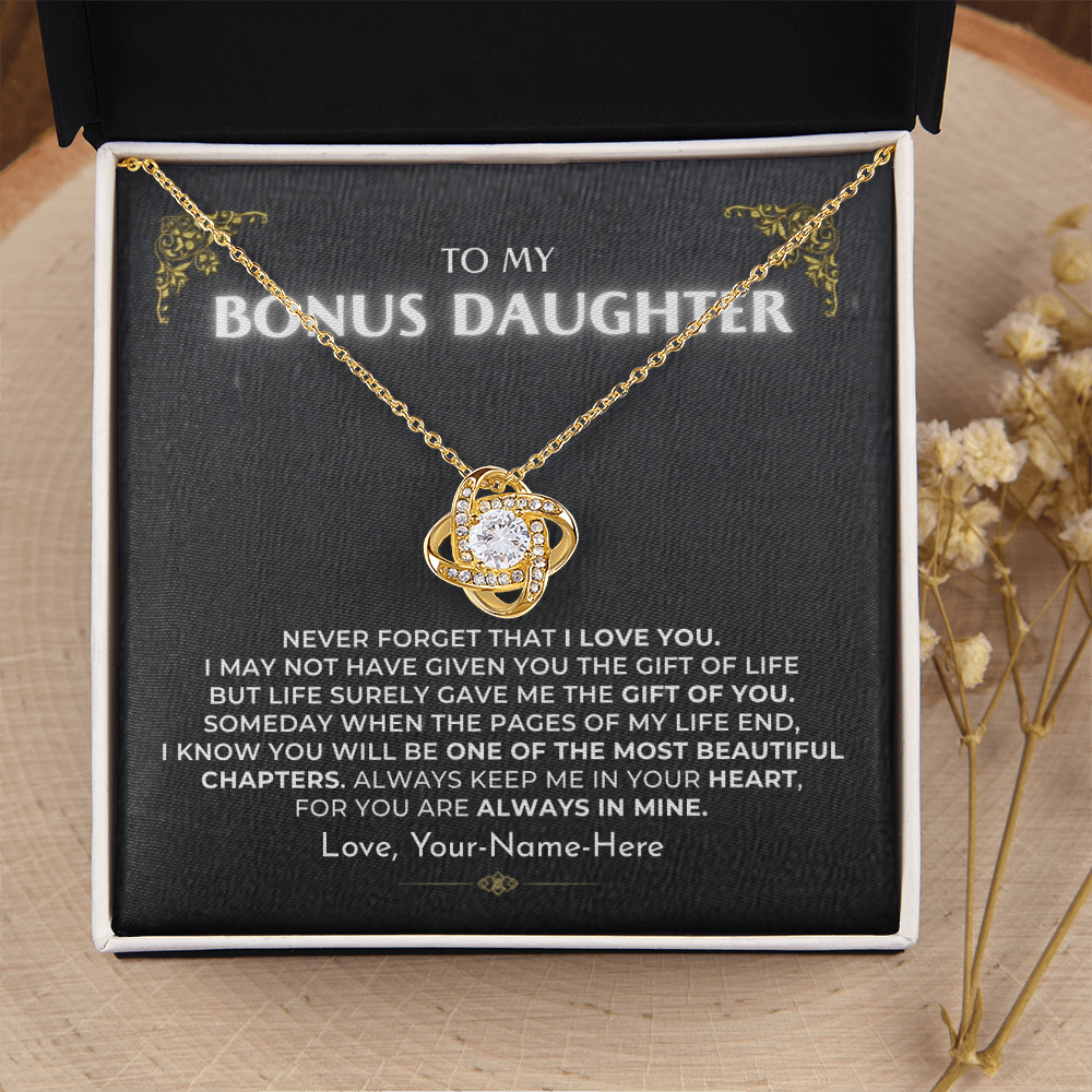 To My Bonus Daughter - Love Knot Gift Set