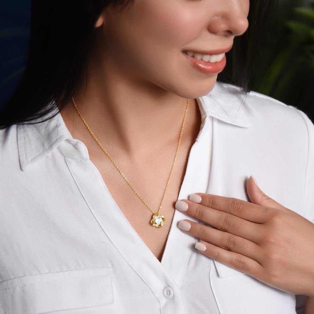 To Beautiful Soulmate Gift, "Meeting You Was Fate", Knot Necklace