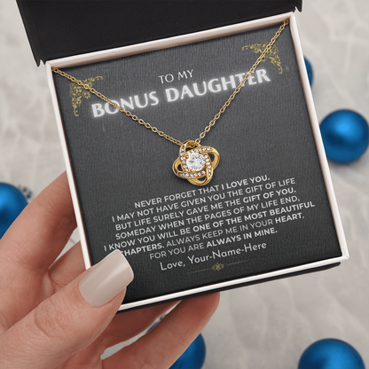 To My Bonus Daughter - Love Knot Gift Set