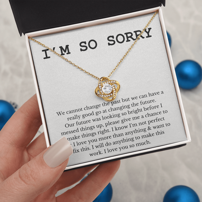 I'm So Sorry - Love Knot Necklace Gift Set