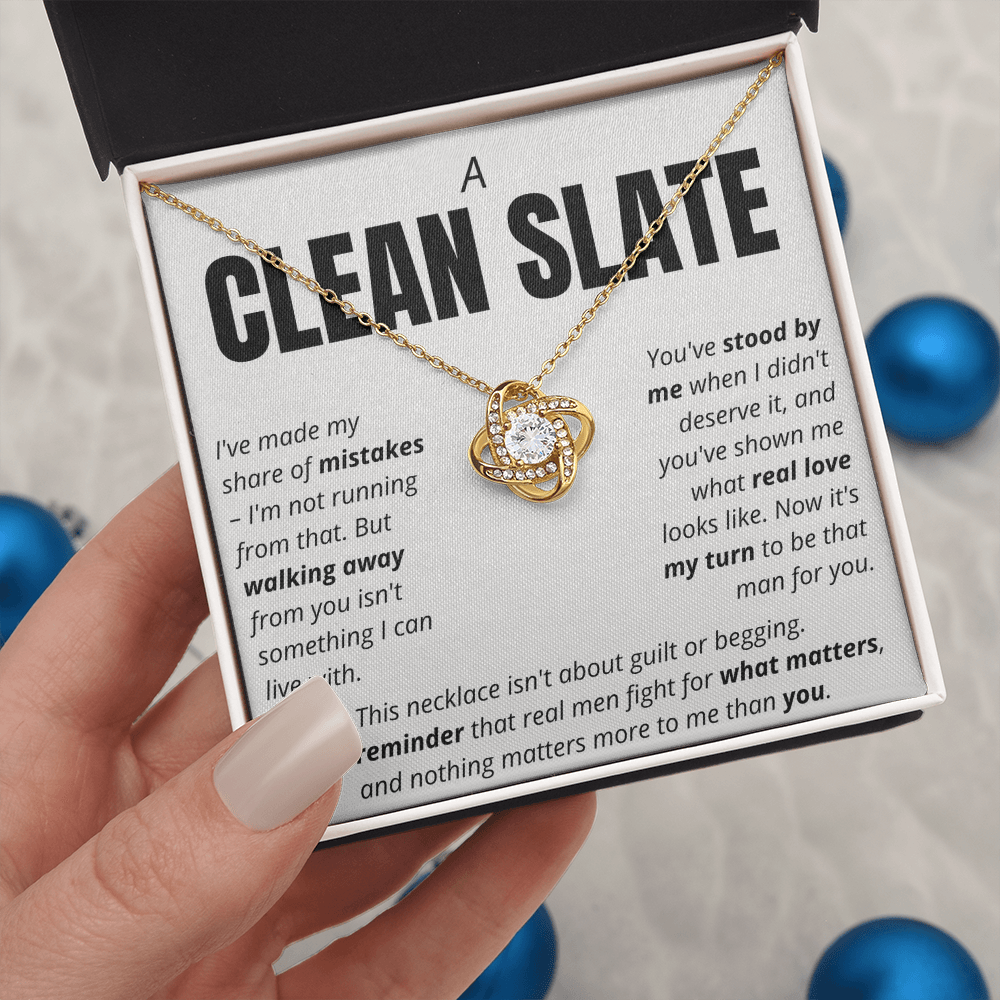 “A Clean Slate” Love Knot Necklace – Apology & Reconciliation Gift for Her