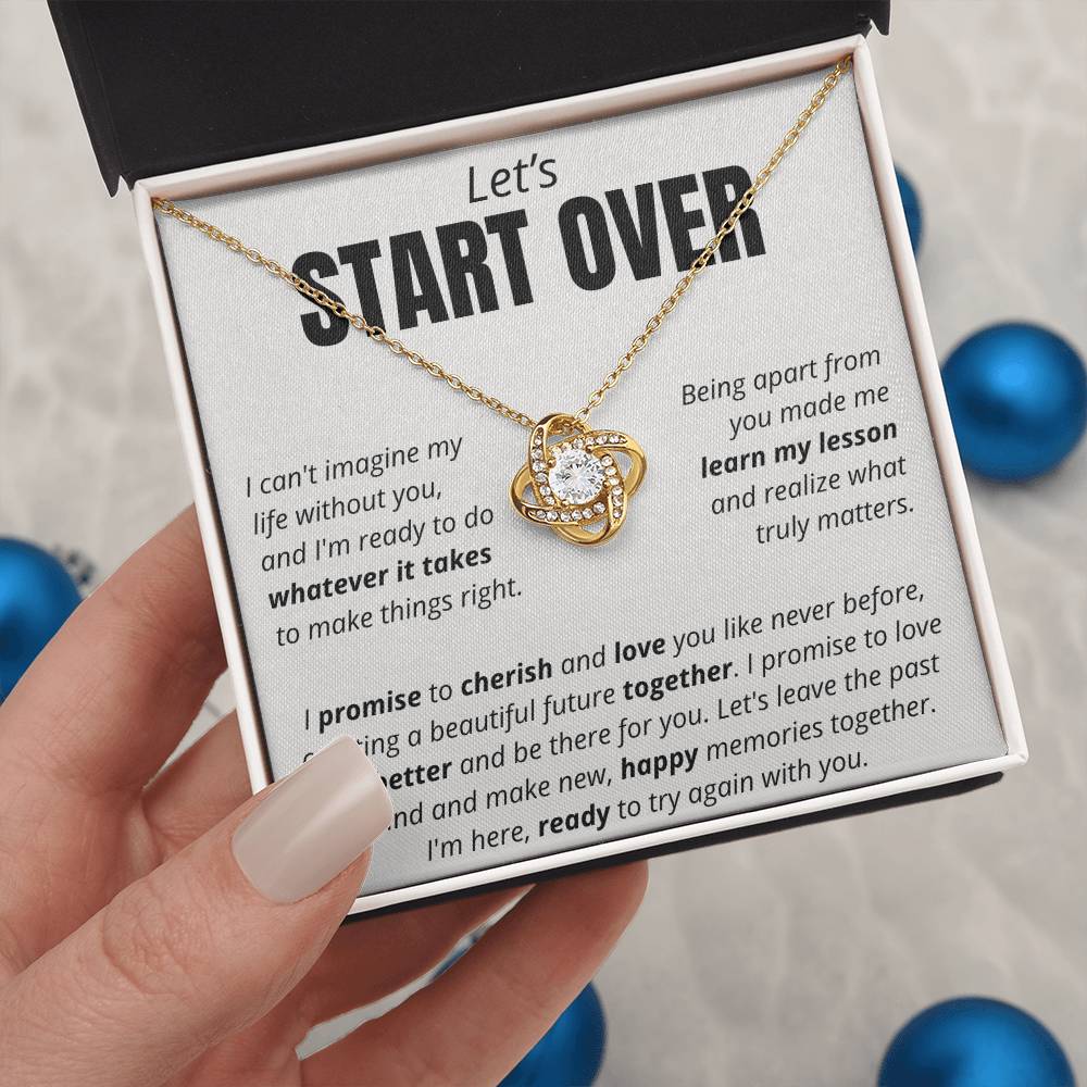 Let's Start Over - Love Knot Necklace