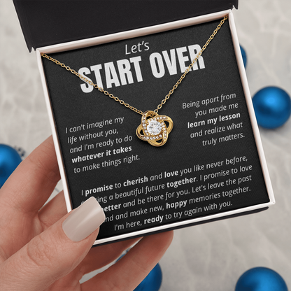 Let's Start Over, Whatever It Takes - Love Knot Necklace