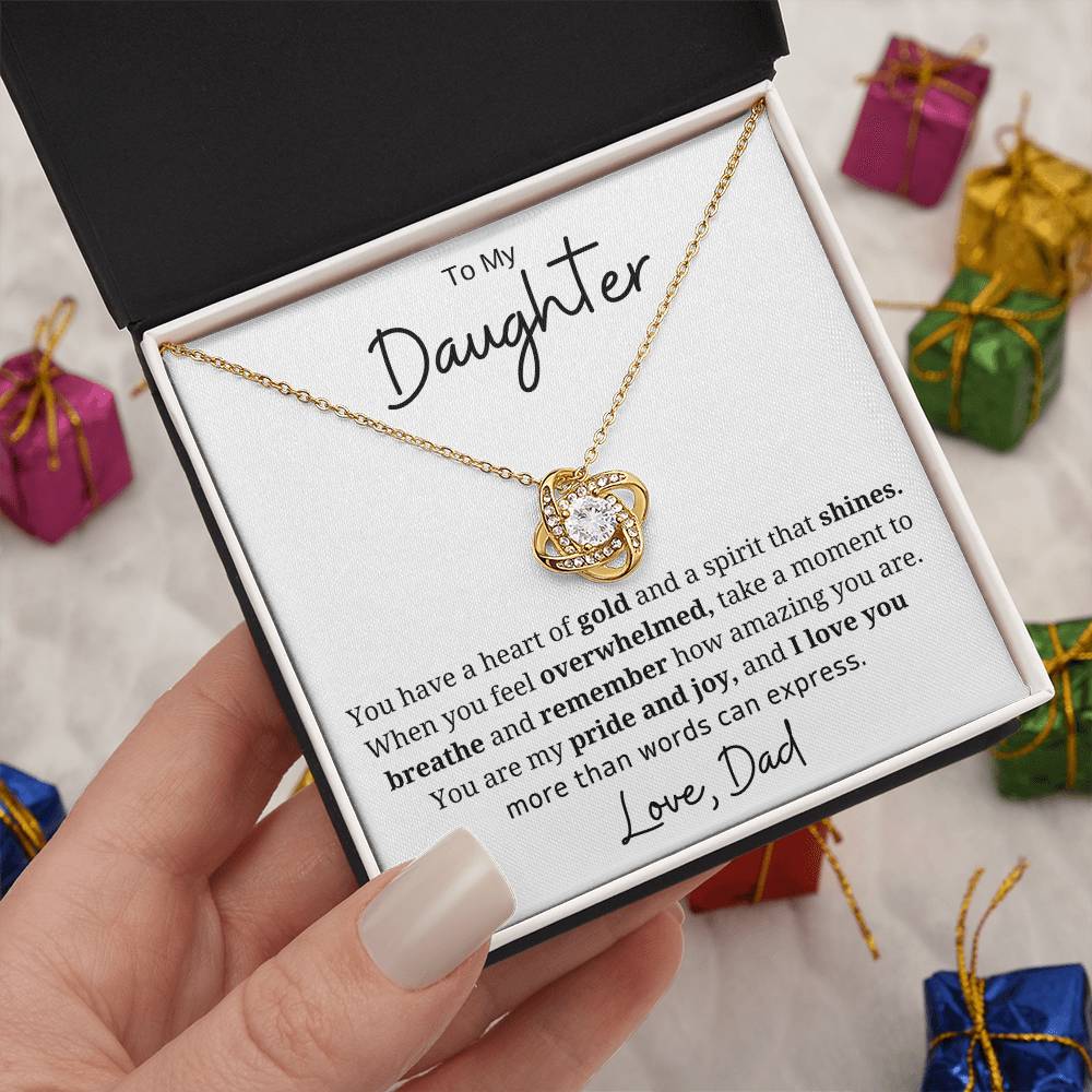 Vesta Knot Necklace | Daughter Heart Of Gold