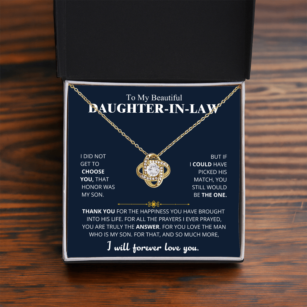 Gift for Daughter-in-law - Love Knot Necklace Gift Set - CFG232