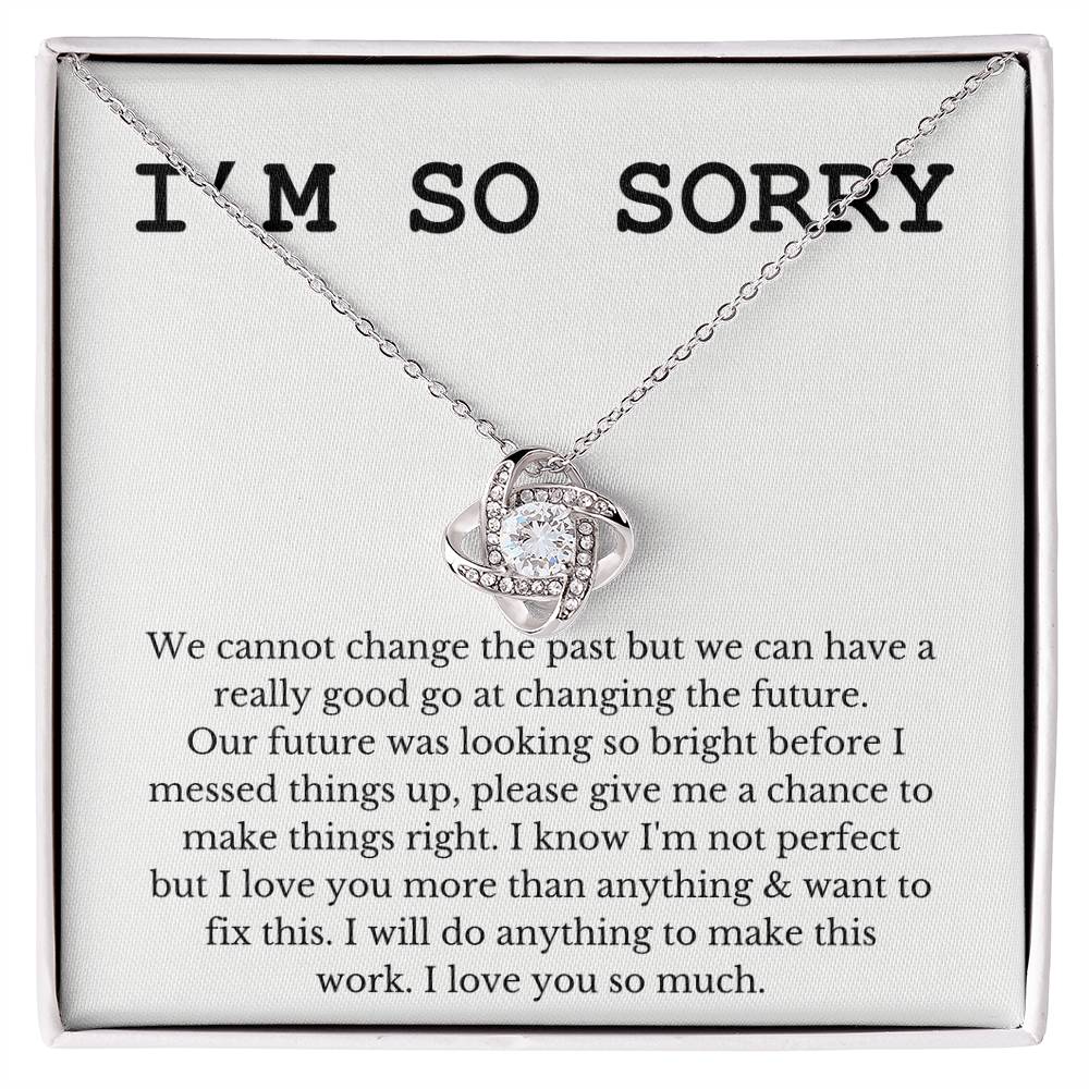 I'm So Sorry - Love Knot Necklace Gift Set