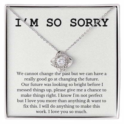 I'm So Sorry - Love Knot Necklace Gift Set
