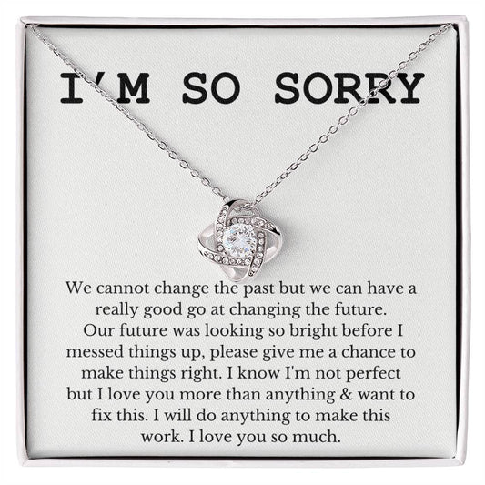 I'm So Sorry - Love Knot Necklace Gift Set