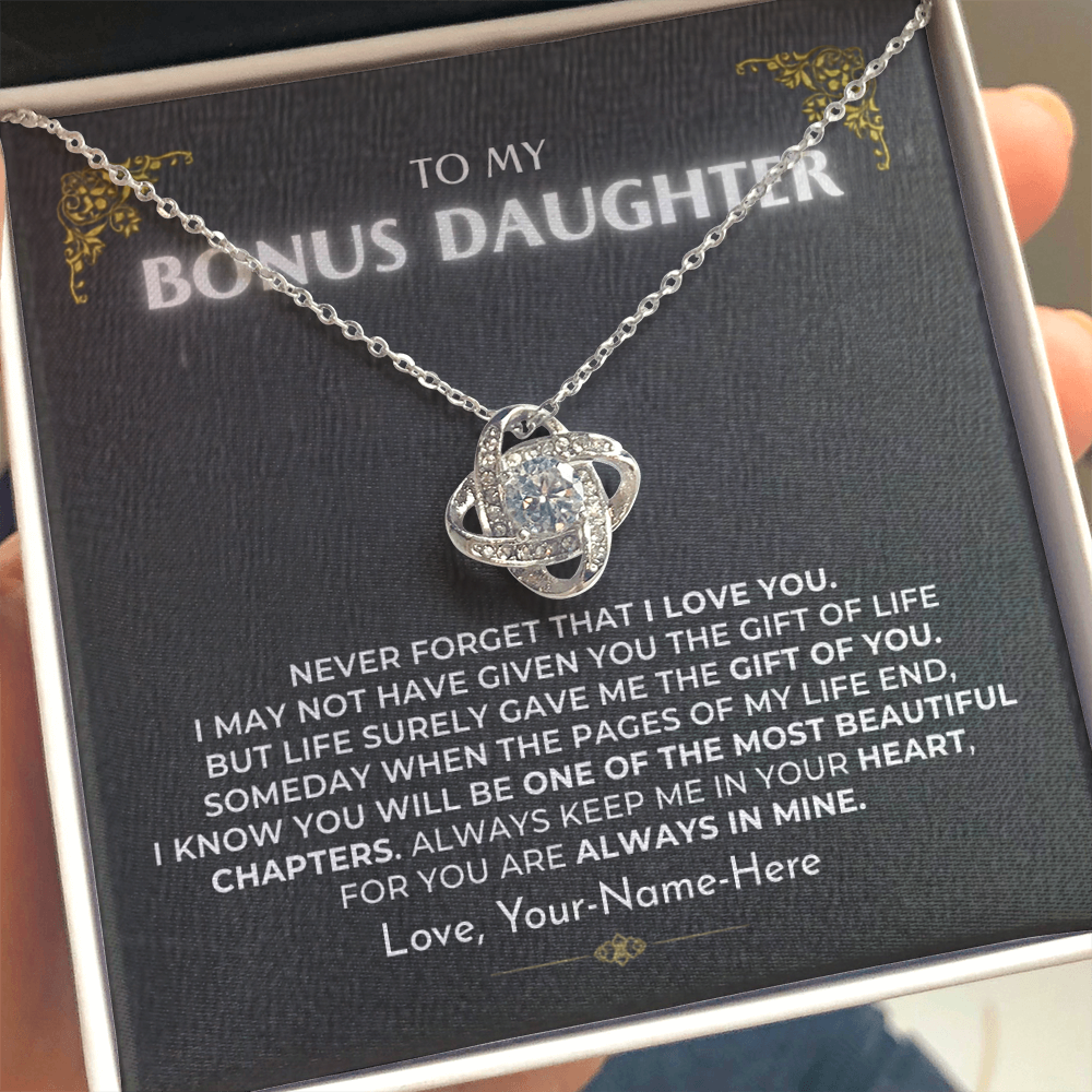 To My Bonus Daughter - Love Knot Gift Set