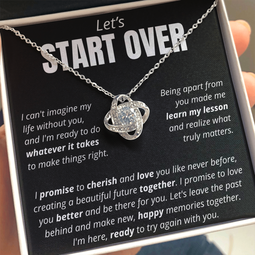 Let's Start Over, Whatever It Takes - Love Knot Necklace