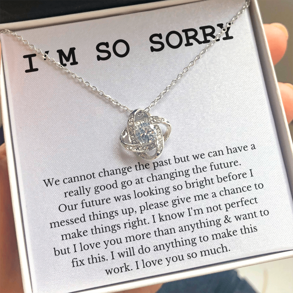 I'm So Sorry - Love Knot Necklace Gift Set