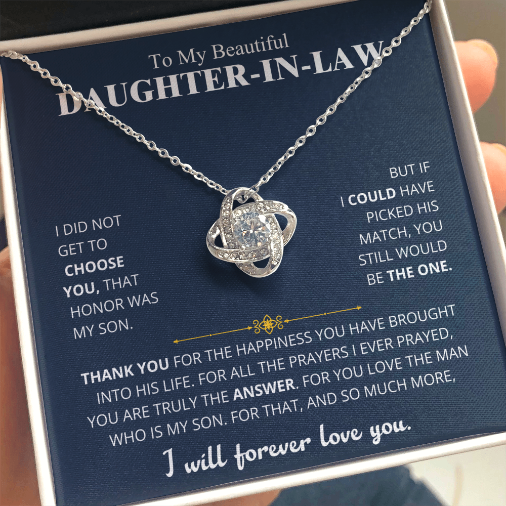 Gift for Daughter-in-law - Love Knot Necklace Gift Set - CFG232